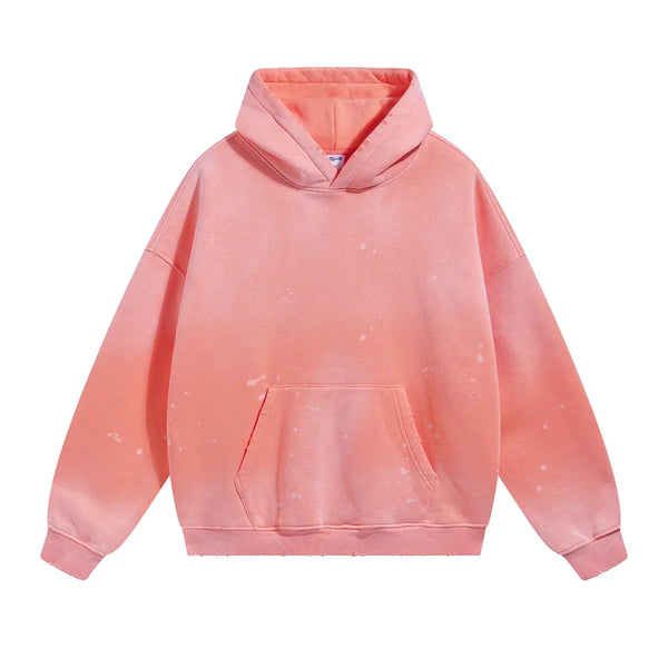 Oversized Warm Paint Distressed  Hoodies