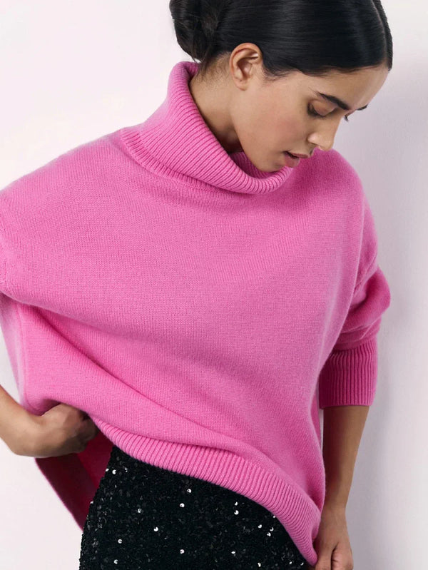 Turtleneck Oversized Knitted Pullover
