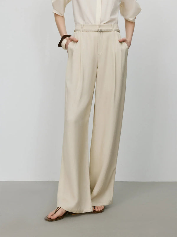 High Waist Linen Wide Leg Pants