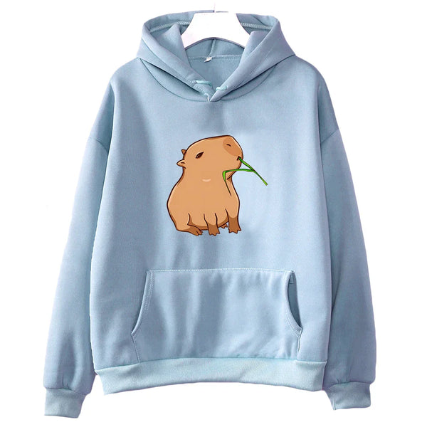 Funny Capybara Print Hoodies