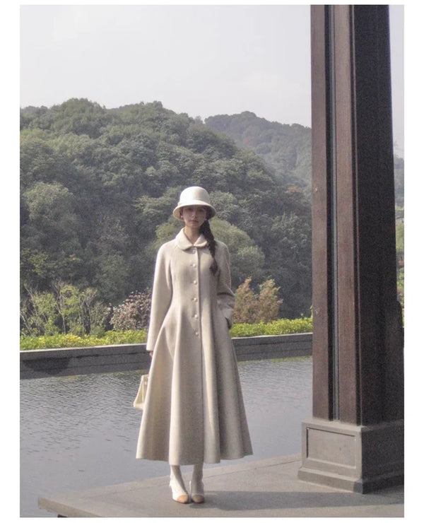 High Quality Skirted Woolen Wool & blends Coat