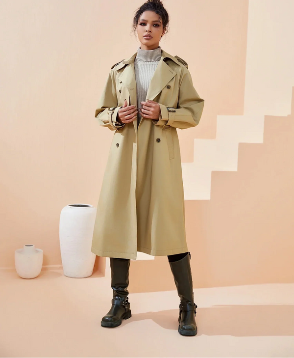 Turn Down Collar 100% Cotton Trench