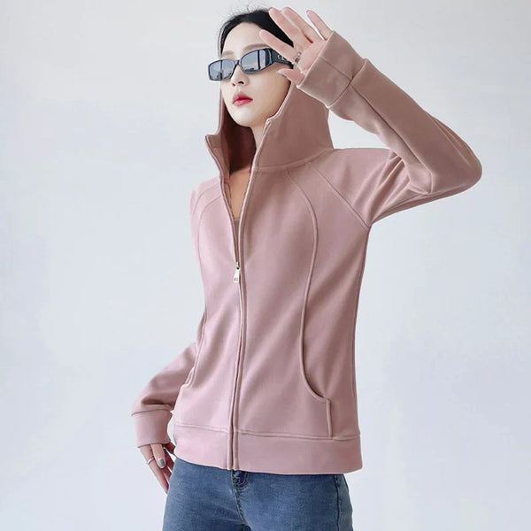 Slim Fit Zipper Up Hoodies