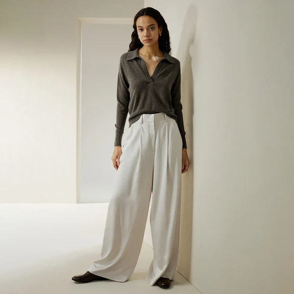 Polo Collar Cashmere Sweater